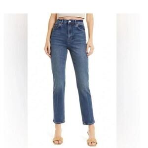 Reformation blue Liza ultra high rise jeans size 26 denim organic cotton
